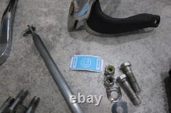 1991-2017 OEM Harley Davidson Dyna Black Mid Controls Foot Pegs Brackets Mounts