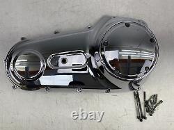 2007 Harley Davidson Dyna CHROME PRIMARY CLUTCH COVER CASE MID CONTROL HOLE NICE