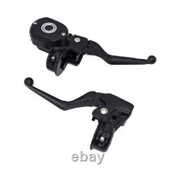 2X Hand Control Reservoir Brake Clutch Lever For Harley Sportster Iron 883 1200