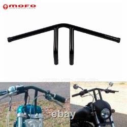 Black 1 Inch Handlebar T-Bar Drag Bar 6'' Riser For Harley Sportster Dyna 82-UP