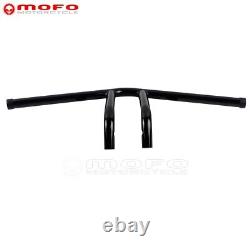 Black 1 Inch Handlebar T-Bar Drag Bar 6'' Riser For Harley Sportster Dyna 82-UP