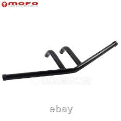 Black 1 Inch Handlebar T-Bar Drag Bar 6'' Riser For Harley Sportster Dyna 82-UP