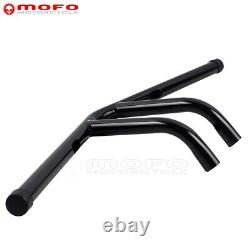 Black 1 Inch Handlebar T-Bar Drag Bar 6'' Riser For Harley Sportster Dyna 82-UP