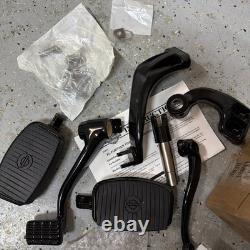 Black 3 inch Extension Control Kit with Mini Footboards fits Harley Davidson