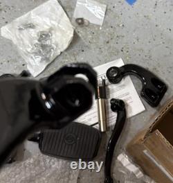 Black 3 inch Extension Control Kit with Mini Footboards fits Harley Davidson