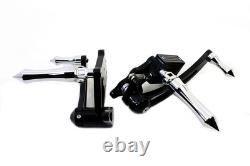 Black Billet Extended Forward Control Set fits Harley Davidson