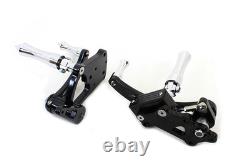 Black Billet Extended Forward Control Set fits Harley Davidson