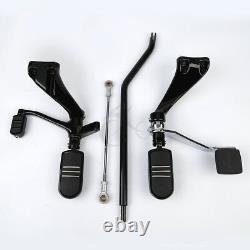 Black Footpegs Forward Control Linkage Kit For Harley Sportster 883 Iron 14-2022
