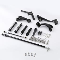 Black Forward Control Pegs Levers Linkage Fit For Harley Sportster 2014-2022 20
