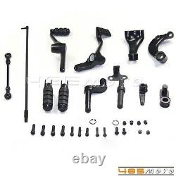 Black Forward Controls Kit Levers Pegs Linkage For Harley Sportster 2014-2016
