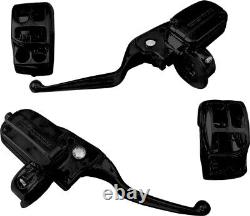 Black Handlebar Control Kit w Hydraulic HD Electra Glide Ultra Classic Low 15-16