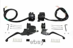 Black Handlebar Controls Hand Lever Set Control Kit Single Disc Switches Wiring