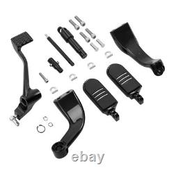 Black Mid-Controls Shifter Lever Pegs Kit Fit For Harley Sportster XL 2014-2022