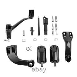 Black Mid-Controls Shifter Lever Pegs Kit Fit For Harley Sportster XL 2014-2022