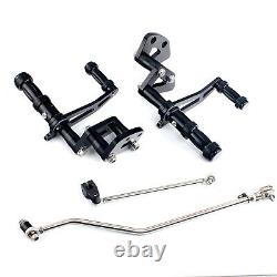 Mid Control Foot Pegs Footrest Lever For Harley Sportster 1200 883 04-13 12 11