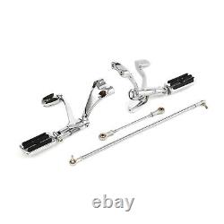 Chrome Forward Control Peg Linkages Levers Fit For Harley Sportster XL883 04-13