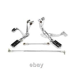 Chrome Forward Control Peg Linkages Levers Fit For Harley Sportster XL883 04-13