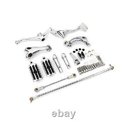 Chrome Forward Control Peg Linkages Levers Fit For Harley Sportster XL883 04-13