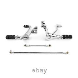 Chrome Forward Controls Kit Pegs Levers Linkages For Harley Sportster 883 1200