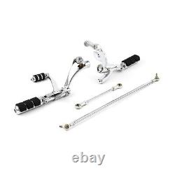 Chrome Forward Controls Kit Pegs Levers Linkages For Harley Sportster 883 1200