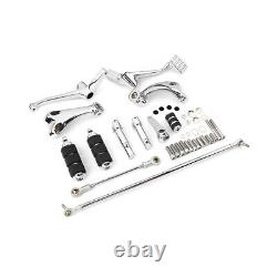 Chrome Forward Controls Kit Pegs Levers Linkages For Harley Sportster 883 1200