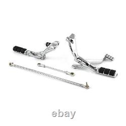 Chrome Forward Controls Kit Pegs Levers Linkages For Harley Sportster 883 1200