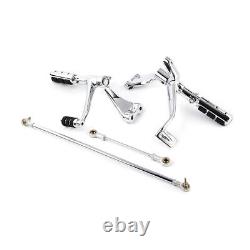 Chrome Forward Controls Kit Pegs Levers Linkages For Harley Sportster 883 1200