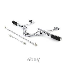 Chrome Forward Controls Kit Pegs Levers Linkages For Harley Sportster 883 1200