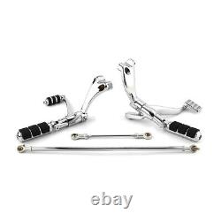 Chrome Forward Controls Kit Pegs Levers Linkages For Harley Sportster 883 1200