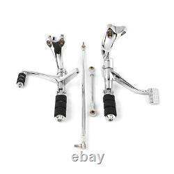 Chrome Forward Controls Kit Pegs Levers Linkages For Harley Sportster 883 1200