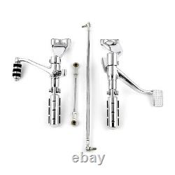 Chrome Forward Controls Kit Pegs Levers Linkages For Harley Sportster 883 1200