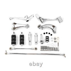 Chrome Forward Controls Kit Pegs Levers Linkages For Harley Sportster 883 1200
