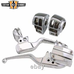 Chrome Handlebar Control Kit 15mm Fits For Harley Touring WithRadio+Cruise 2008-13