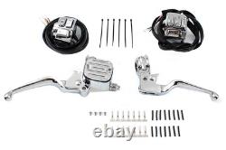 Chrome Handlebar Control Kit fits Harley Davidson