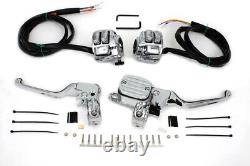 Chrome Handlebar Control Kit fits Harley Davidson