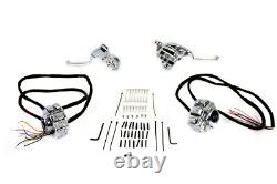 Chrome Handlebar Control Kit fits Harley-Davidson