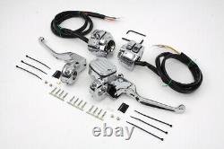 Chrome Handlebar Control Kit fits Harley Davidson