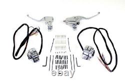 Chrome Handlebar Control Kit fits Harley-Davidson