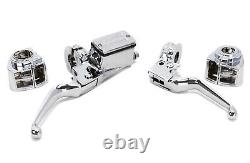 Chrome Handlebar Controls Switch Housings 3/4 Bore Harley Custom Softail 82-95