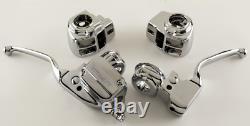 Chrome Handlebar Controls + Switch Housings Chrome Harley Touring Bagger 08-13