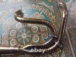 Custom Exhaust Fits Harley Davidson Dyna 1999-2017 Middle Control Gold Color