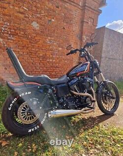 Custom Handmade Exhaust Fits Harley Davidson Dyna Fat Boy Middle Control