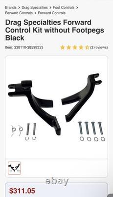 Drag Specialties Forward Control Kit Black Harley Davidson Softail-Brackets only