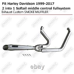 Exhaust Fit Harley Davidson 2 into 1 Softail middle control fullsystem 1999-2017