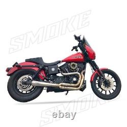 Exhaust System 2 Into 1 Mide Control for Harley Dyna 1999-2017 Smoke Muffler