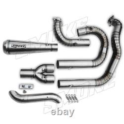 Exhaust pipe System 2 Into 1 Fit 1999-2017 Harley-Davidson Dyna Mide Control
