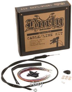 Extended Black Control Cable Kit For Baggers 13 tall bars (ABS) BuB. B30-1048
