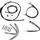 Extended Black Control Cable Kit Sportsters With 16 Tall Apehangers Non-abs