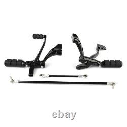 Forward Control Pegs Lever Linkage Fit For Harley Sportster 04-2013 Chrome/Black