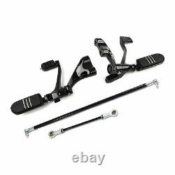 Forward Control Pegs Linkage Levers For Harley Sportster XL883 1200 04-13 Black